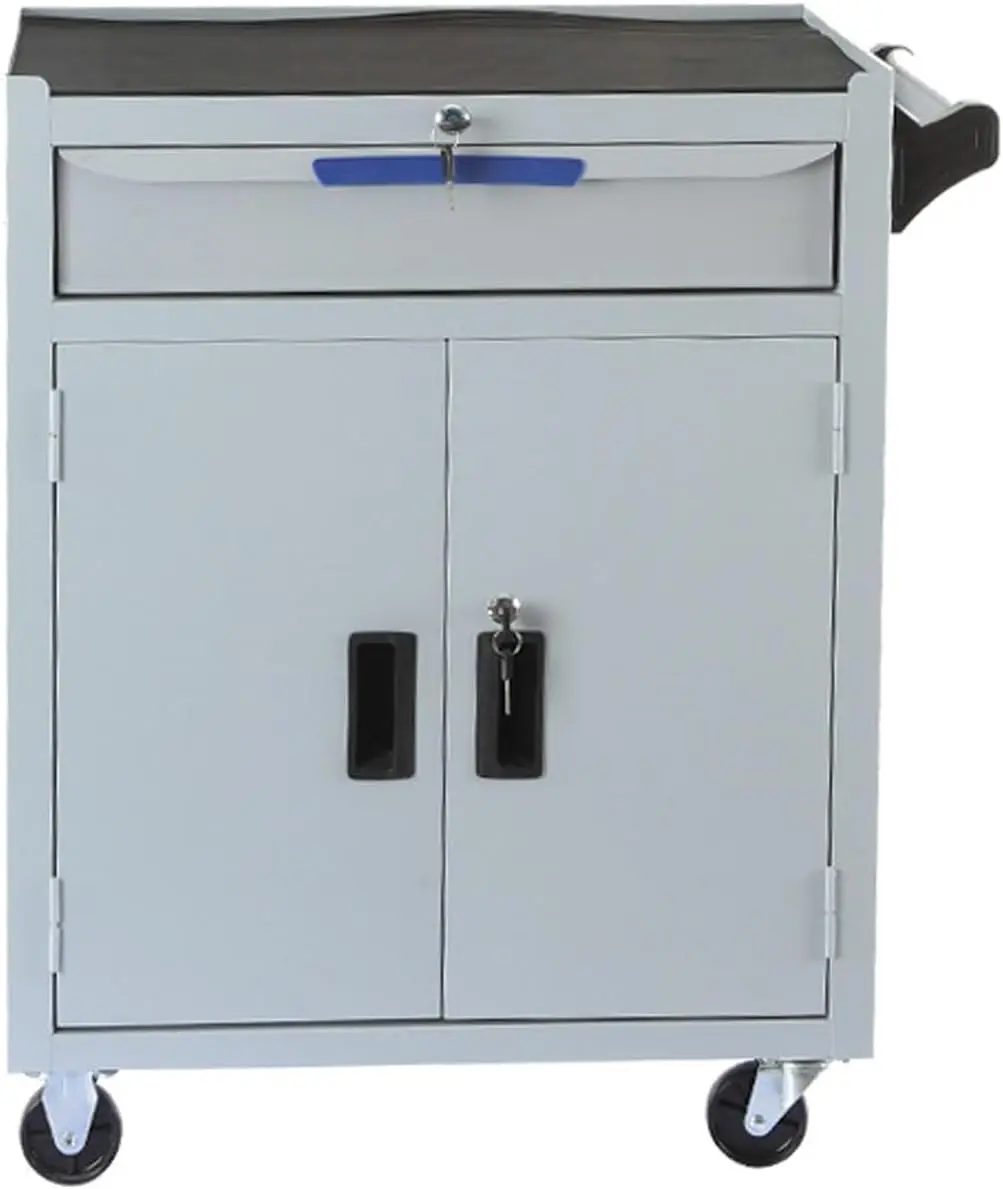 Multi-Functional With Cabinet Door Tool Cabinet,Two Doors Tool Storage Cabinet,Mobile Roller Cabinet Trolley With Drawer&Shelf