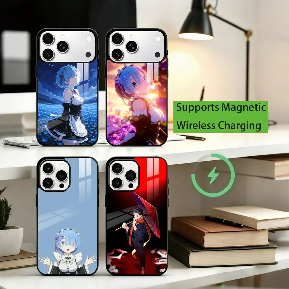 

A-Anime R-ReZero Phone Case For iPhone17,16,15,14,13,12,11 Plus,Pro Supports Magnetic Wireless Charging