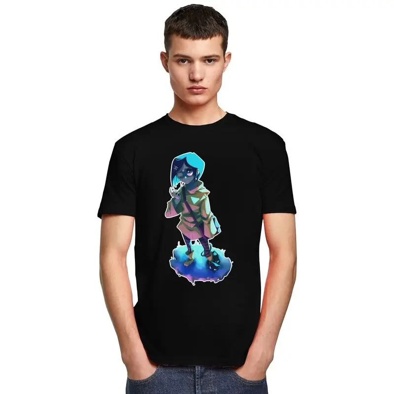 مخصص الرجال كورالاين فيلم الحركة تي شيرت قصير الأكمام القطن بلايز الشارع الشهير تي شيرت الترفيه المحملة فضفاضة تناسب الملابس #5