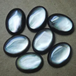 3PCS Natural White Black Shell Cabochons Mother Of Pearl Cabs Oval Shape 10X14MM 13X18MM DIY Jewelry Top Arrivals Good FOR your