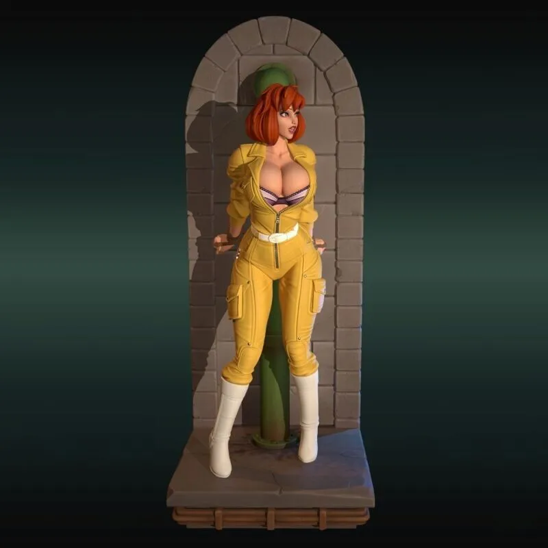 1/24 Scale DieCast Resin Figure Model Kit Sexy Anime Female Journalist Diorama Model Unassembled Unpainted