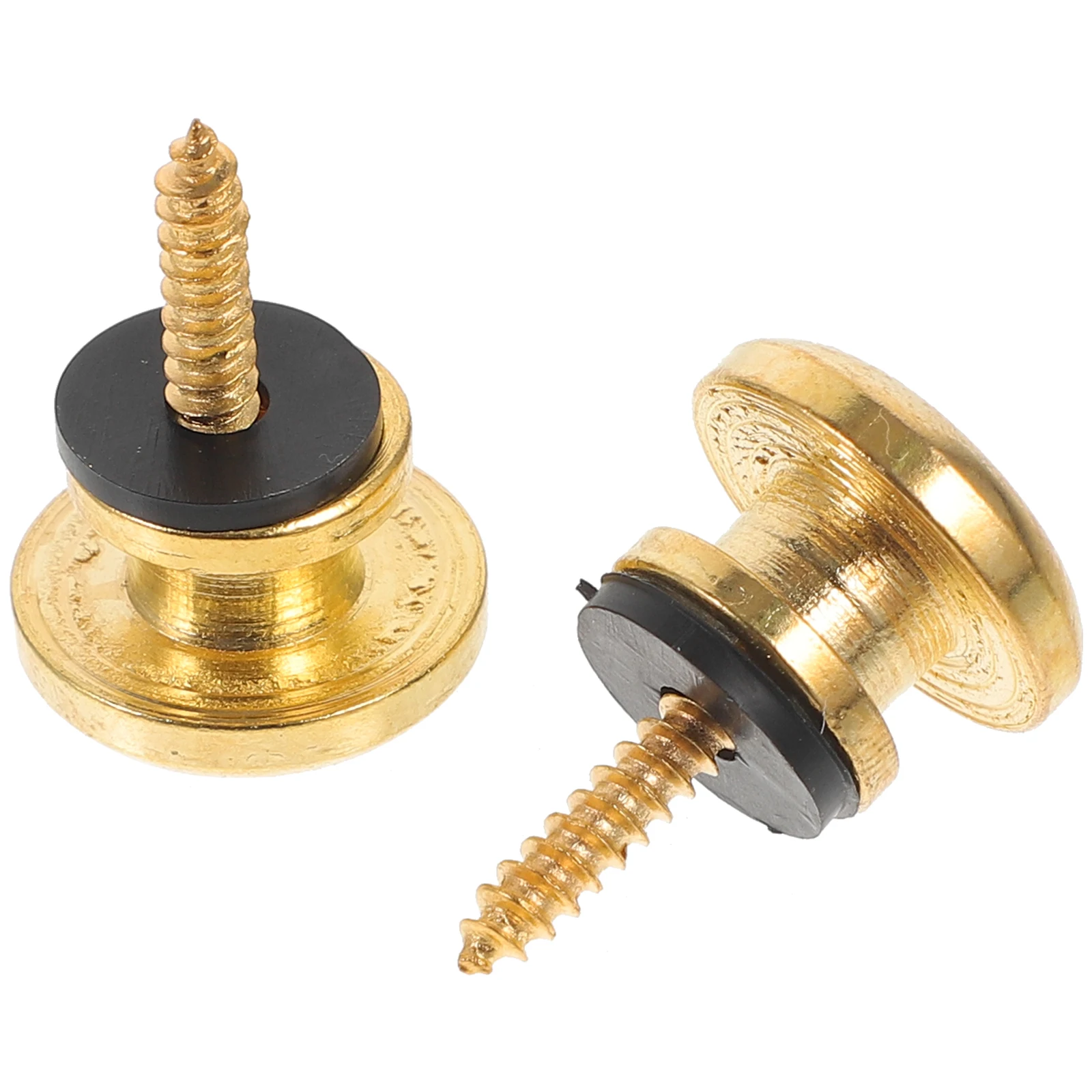 

2 Pcs Guitar Strap Buckle Metal Button Attachment Electric with Lock Acoustic Adapter Zinc Alloy
