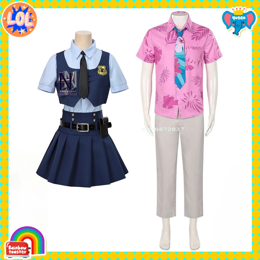 

Hot Movie Character Cosplay Costume Anime Nick Wilde/Judy Hopps Role Playing Outfit Full Set for Women Men Adult Comic Con Party