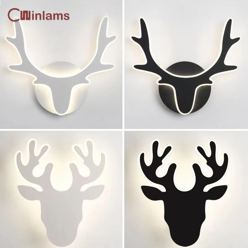 

Modern Nordic Antlers LED Bedside Wall lamp Bedroom Artist Luxury Creative Stair Light Indoor Home Background Wall Decoration