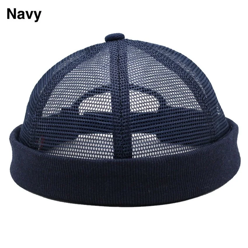 

Fashion Pumpkin Hat Unisex Brimless Hat Mesh Breathable Cap Sailor Cap Skullcap Beanies Hat Hip Hop Cap