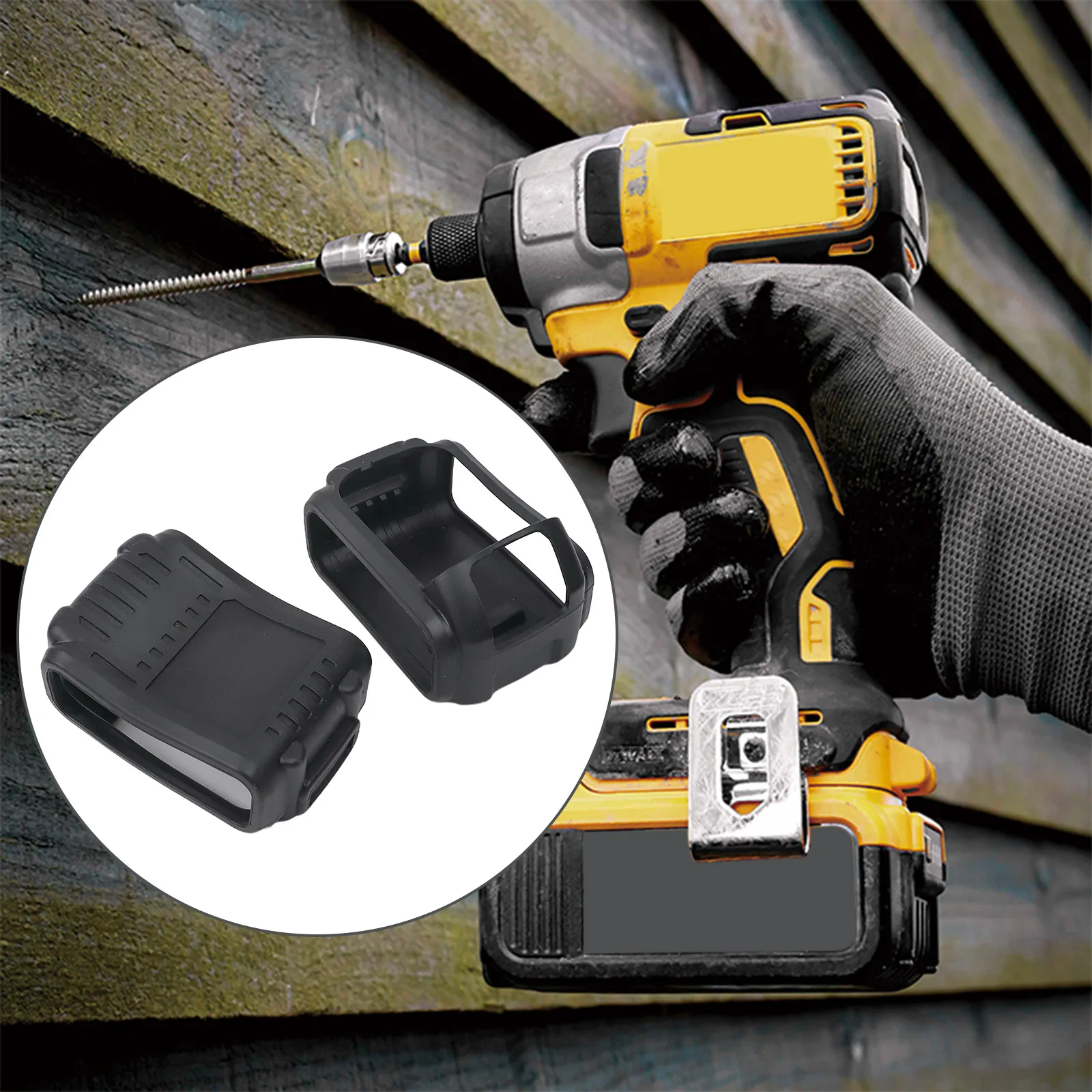 

Силиконовый чехол для аккумулятора DeWalt, 2 шт., защитный чехол для электрической дрели, защитный чехол для аккумулятора 20 В, 4,0, 5,0, защитный чехол для электроинструмента, аксессуары