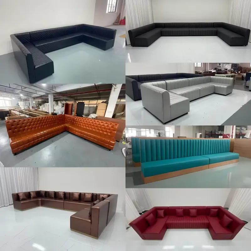 Bar Furniture Sets U Shape Hookah Lounge Furniture Shisha Lounge Furniture Nightclub Disco Sofa KTV Bar Sofa Synthetic