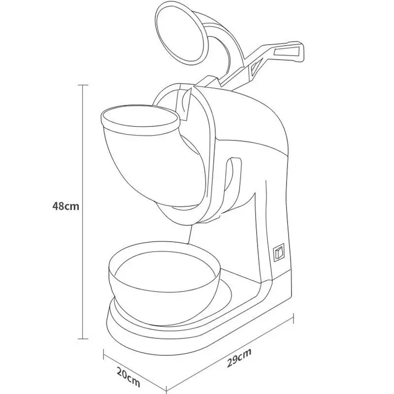 Ice Crusher Electric Shaved Ice Machine Commercial Ice Machine Household Small Double-knife High-power Smoothie Machine 220V