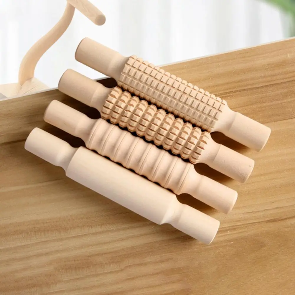 Wooden Rolling Pin Physical Therapy Athletes Lymphatic Massager Muay Thai Kickboxing MMA Shin Conditioning Muscle Roller Stick