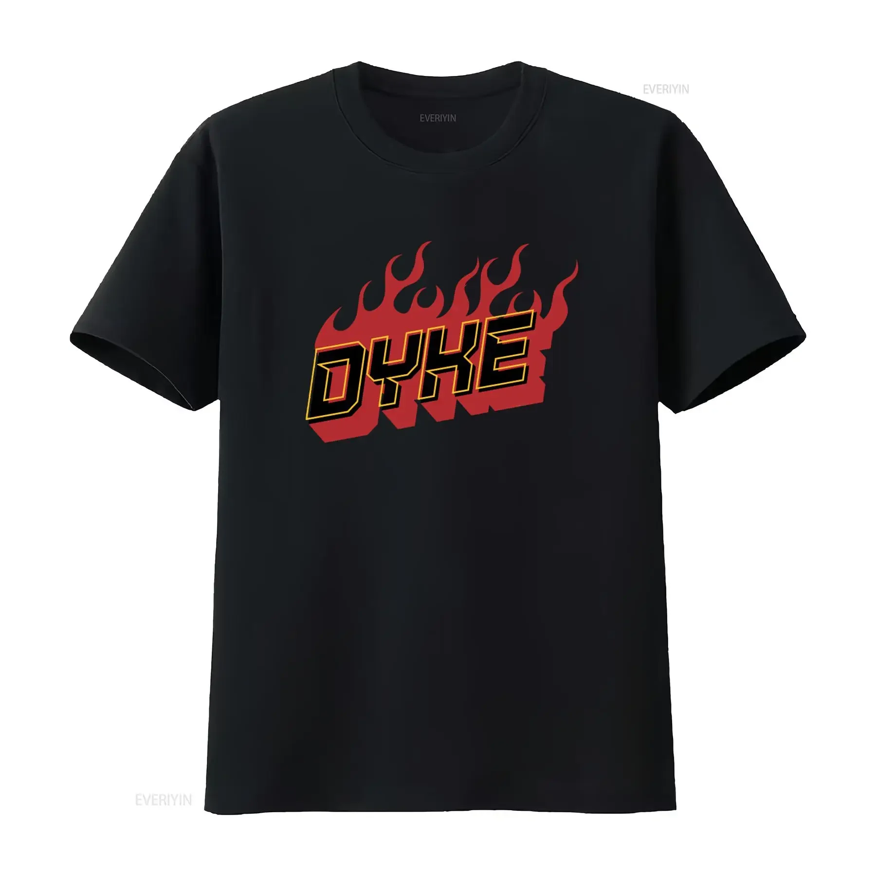 DYKE T Shirt Lesbian Pride Hot Butch Big Energy Wlw Queer Masc  vintage Washed streetwear fashion Comfortable graphic Unisex