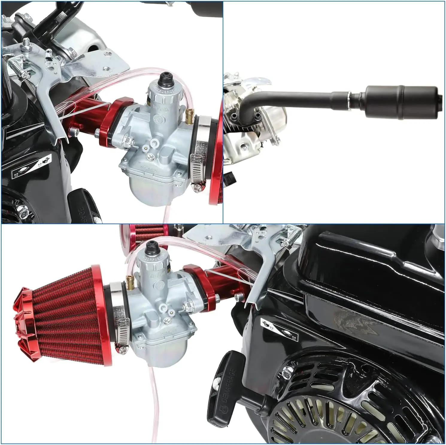 Carburetor Header Exhaust Stage 2 Kit for Predator 212cc Performance 224cc 196cc 200cc 6.5HP Engine Coleman CT200U B