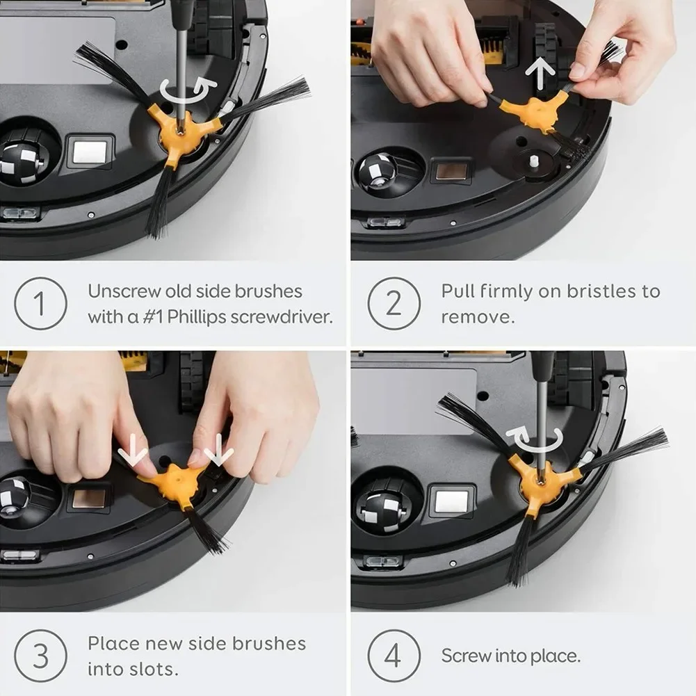 Repuestos para aspiradora RoboVac 11 + 11 plus 11C, 2 cepillos laterales de piezas, repuestos para aspiradora doméstica