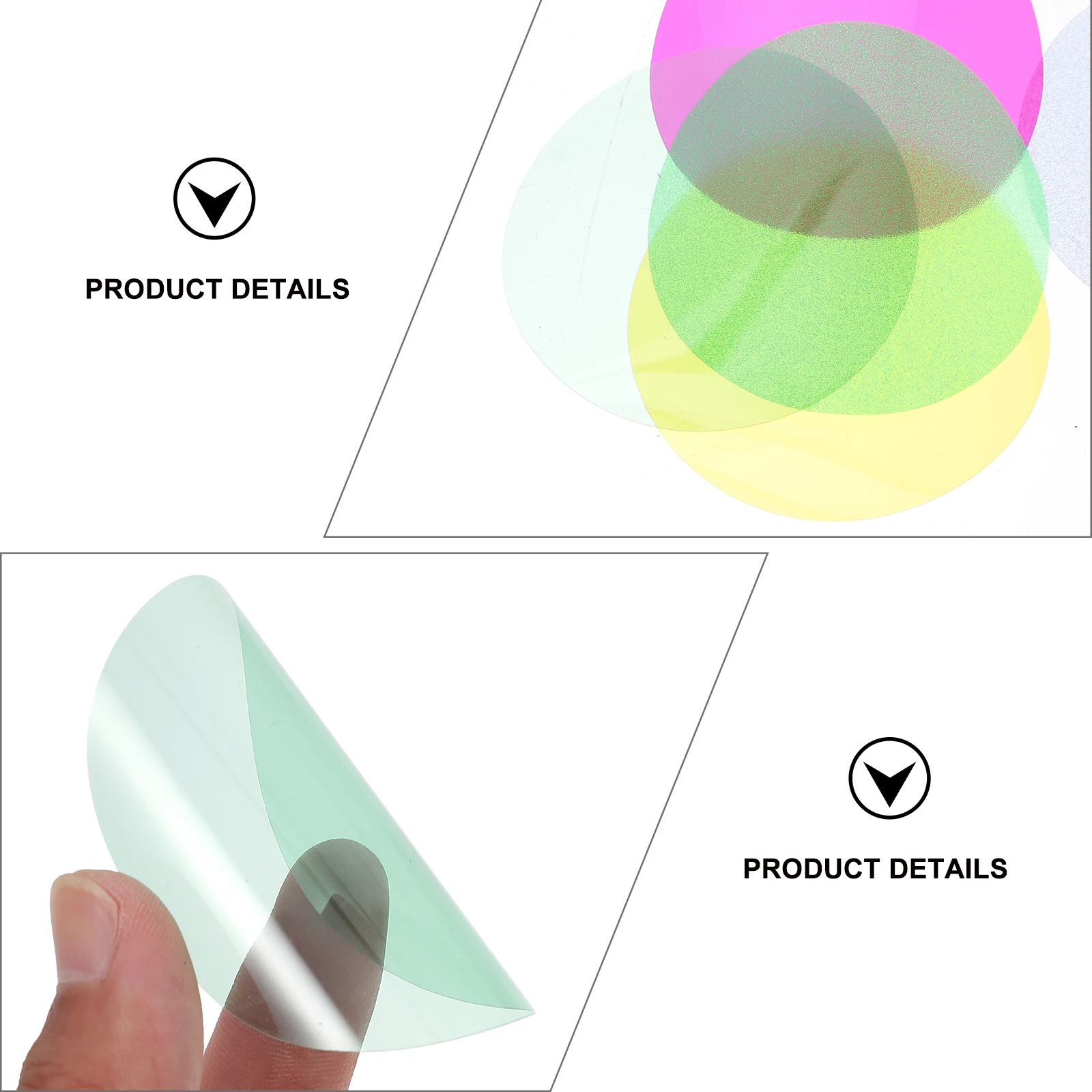 

8Pcs Lampshade Film Color Correction Sheets PVC Transparent Lighting Gel Filters for Flash Photography Newborn Accessories Photo