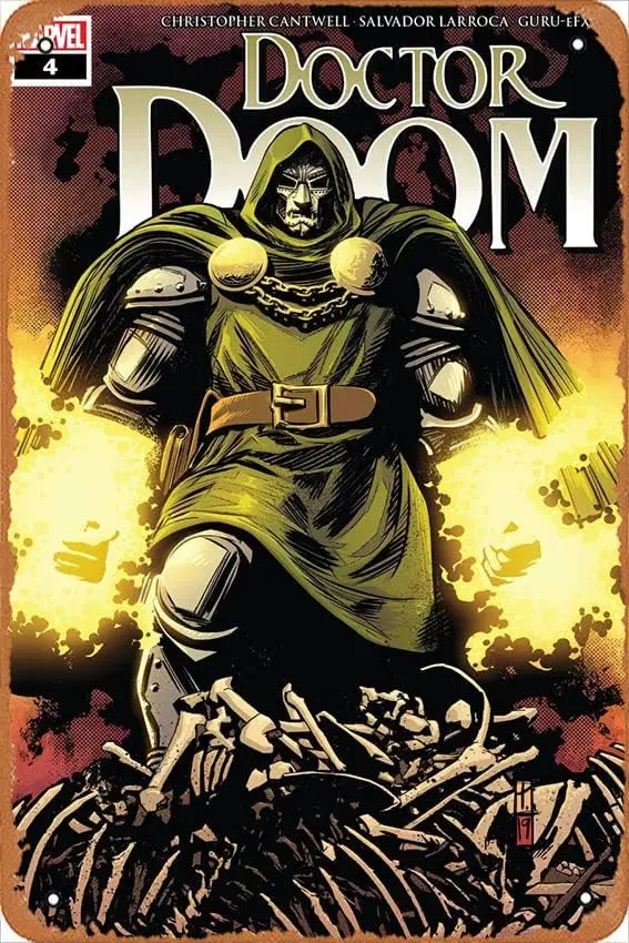 Tin Signs Doctor Dr Doom Issue 4 Pile of Bones Iron Painting Wall Poster Metal Band Garage Plaque Decorative Living Room Garden