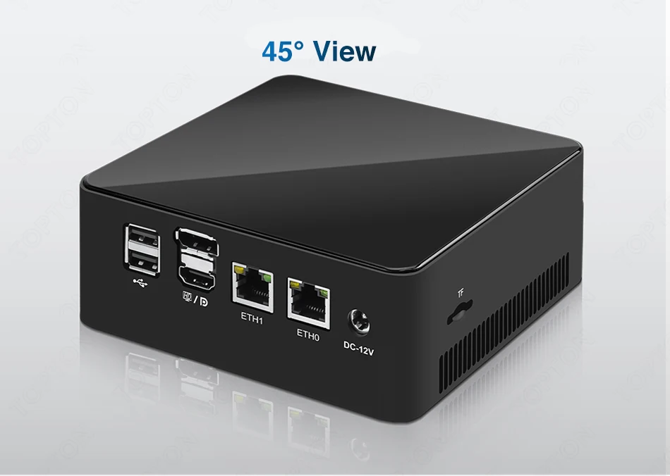 Topton Metal Office NUC NAS Mini PC Intel 3 N350 N95 Firewall Box Dual 2.5G LAN 2xNVMe DDR5 HDMI+DP+Type-C 3x4K HTPC Home Server