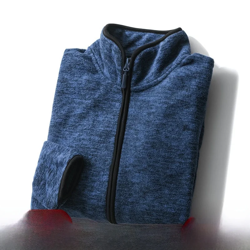 

Top Quality Fleece Lined Breathable Windproof Stand Collar Elastic Outerwear for Couples Autumn Winter Polyester Fiber Jacket