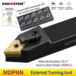 External MDPNN2020K11 MDPNN2525M11 Tool portautensili per tornitura esterna inserti in metallo duro DNMG Set di macchine utensili per taglio tornio MDPNN utensili per tornio per metalli utensili cnc