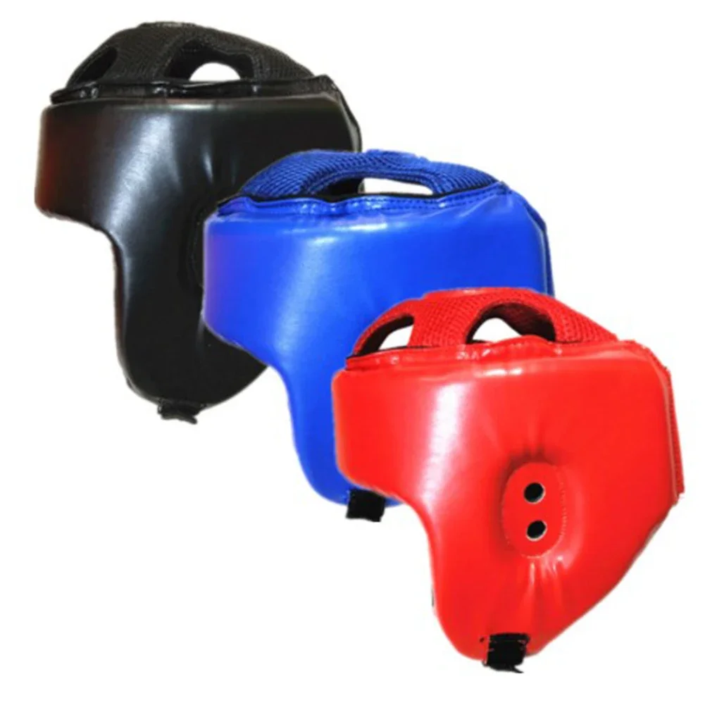 

PU Leather Boxing Protective Gear Adjustable Sanda Head Protection Wearable Boxing Safety Head Guard Fitted Sports Accessories