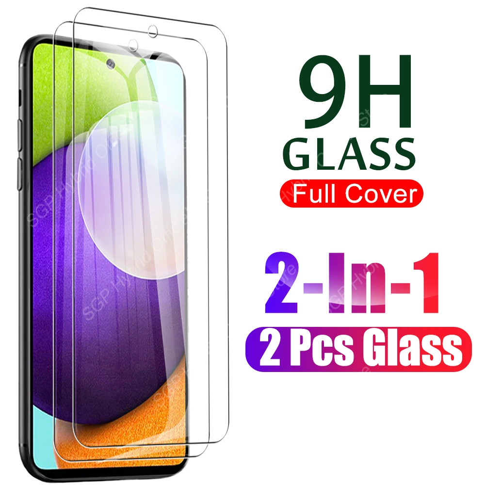 2 Pcs Armor Tempered Glass For Samsung A52 A52s F52 5G A51 A50 A50s M51 Screen Protector On A 50 50s 51 52 S 52s Protective Film