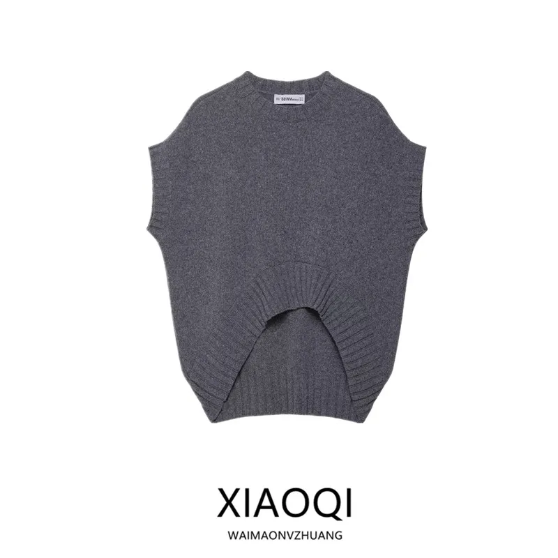 

Осень 2023, женский вязаный круглый жилет большого размера Ne Svel, универсальное новое поступление F20256772, длинный европейский жилет