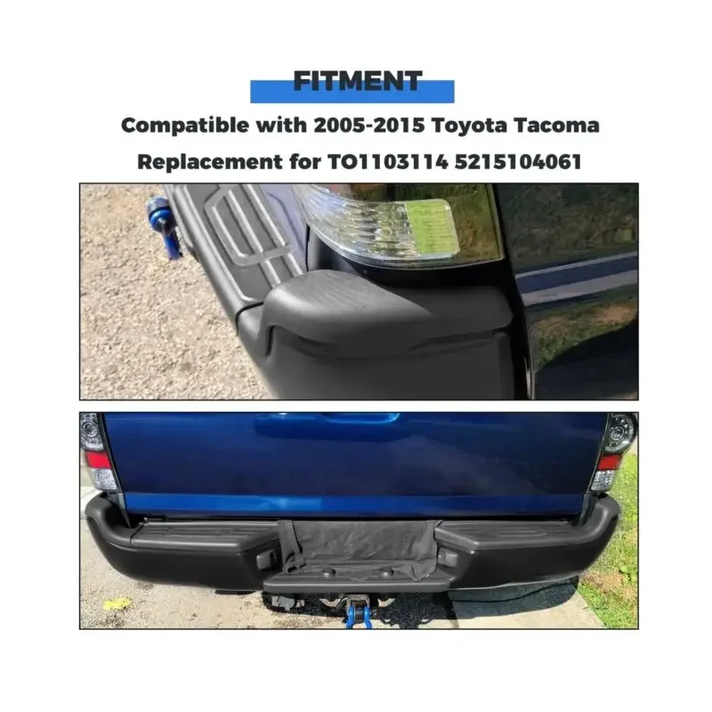 Compatible Step Tacoma Replac Bumper Steel ECOTRIC with 2005-2015 Rear Bumper Diffuser Accessories  with Exhaust Tips Glossly