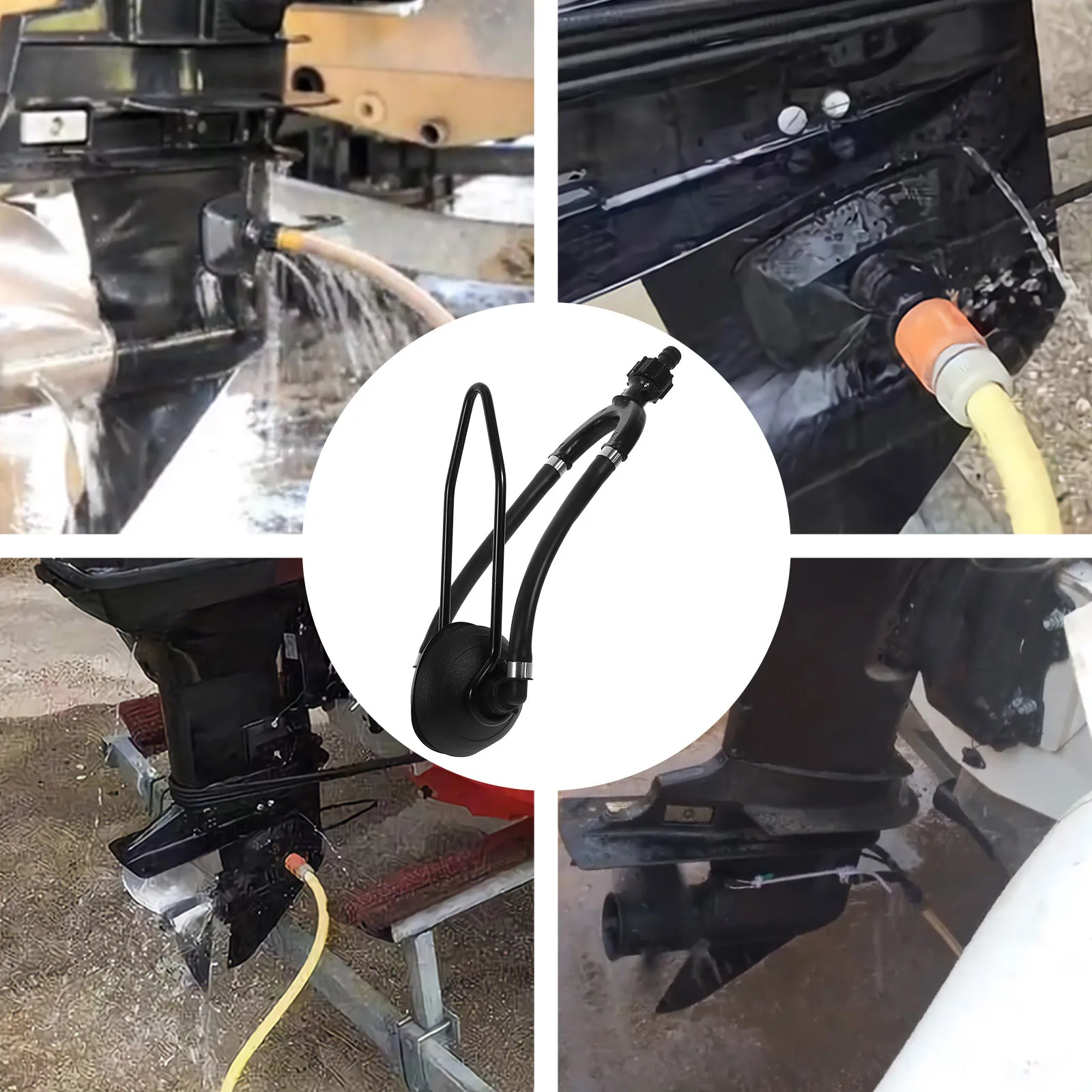 

Sturdy Boat Motor Muffs Multi-Function Outboard Flusher No Manual Scrubbing Required for Any Type of Engine Outboard Motor Muffs