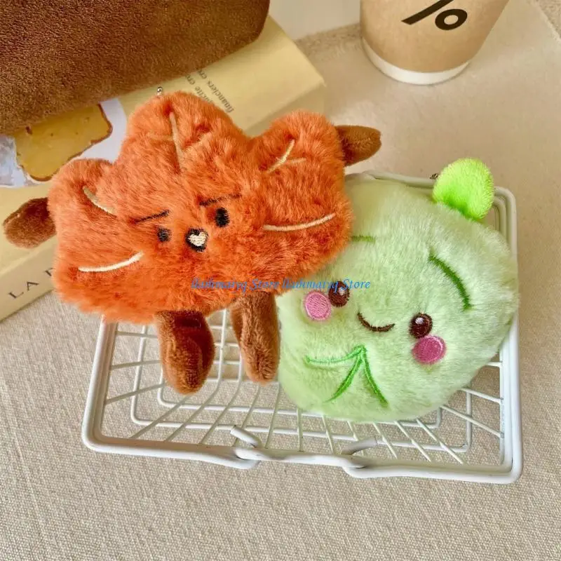 573B حقيبة أوراق قلادة حقيبة سحر أوراق كيرينغ أفخم الملمس مفتاح الملحقات #4