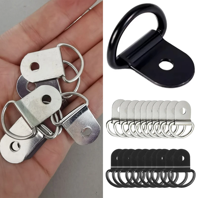 Thickened D Shaped Pull Hook Tie Down Anchors Ring for Photo/Wedding/Advertising/Picture Frame Hanging Fixed Hook Accessories