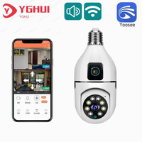 4MP Yoosee APP Dual Lens E27 Bulb Camera Wireless PTZ IP Dome Camera Smart Home Security CCTV Baby Monitor