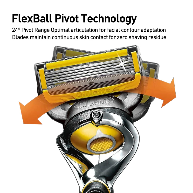 Gillette Fusion 5 PROSHIELD Chill Бритва Охлаждающая смазка Ультратонкое 5-слойное лезвие Нежный станок для глубокого бритья для мужчин