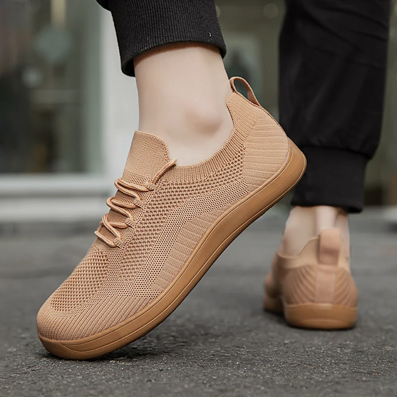 

Men's Tennis Shoes Fashion Barefoot Shoes Flat Bottom Wide Toe Walking Soft Bottom Breathable Mesh Hiking Sneakers for Women