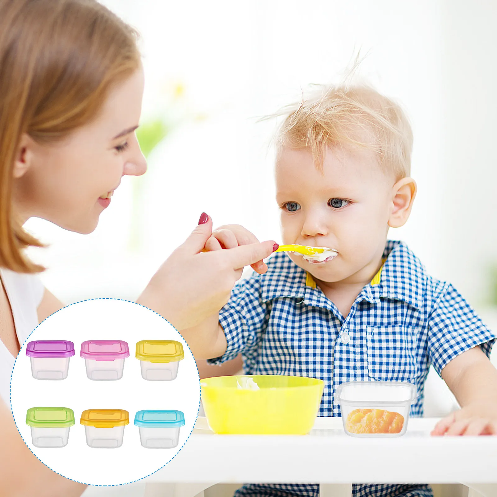 

1Set Baby Food Storage Containers High Quality PP Material Leakproof Boxes for Milk Powder Snacks Travel Camping Refrigerator