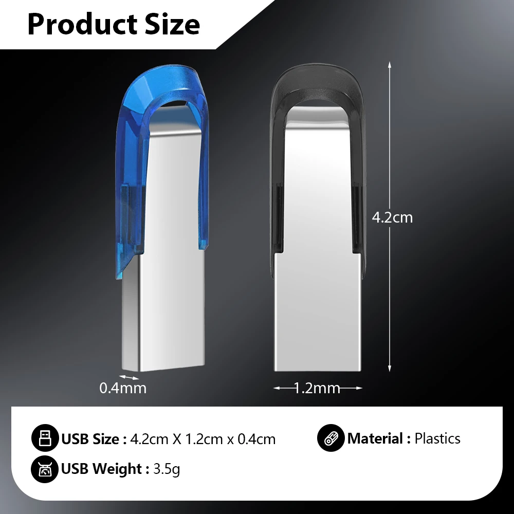 Mini Metal USB Flash Drive 128GB Creative Business Gifts Pen Drive 64GB Memory Stick Pendrive 32GB 16GB 8GB 4GB USB Stick U Disk