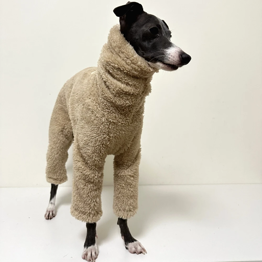 Winterfleecejacke Für Kleine Hunde Khaki Samt Warmer Mantel_voghion.com
