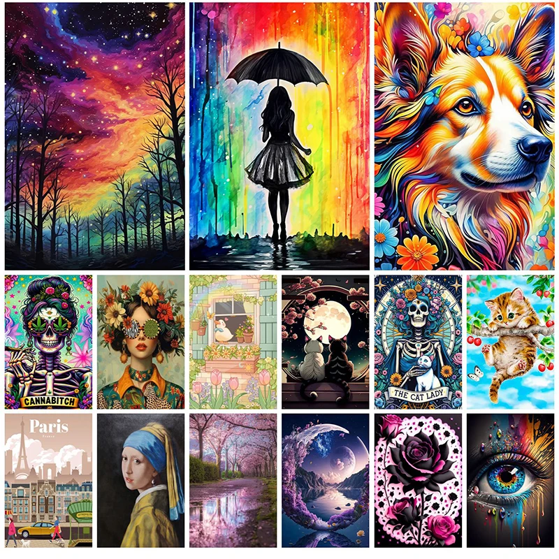 

Новые наборы для алмазной вышивки: 5D мозаика из страз, полный комплект для творчества, аксессуары для декора стен