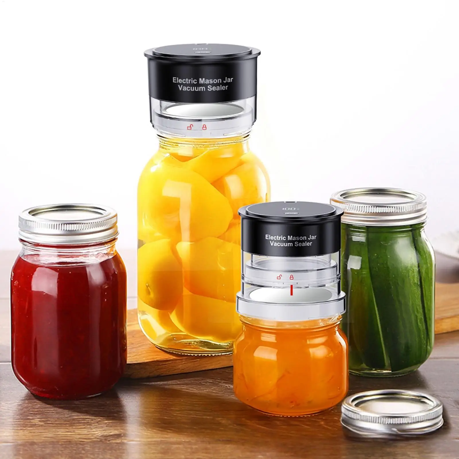 

Electric Jar Vacuum Sealer Compact Electric Sealing Tool Canning Jar Vacuum Sealer For Dry Food Cereals Home Dormitory Hotel