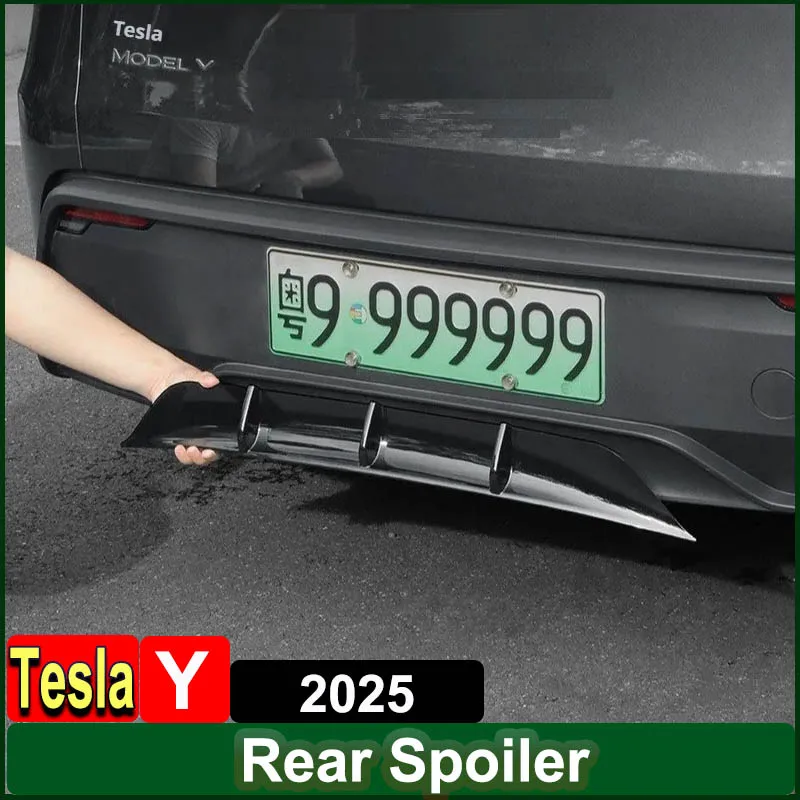 

Для Tesla Model Y Juniper 2025, задний бампер, спойлер, защитная пластина для запуска губ, диффузор, крышка из АБС-пластика, комплект кузова, внешние аксессуары