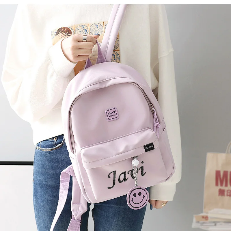 

Personalized Customization Of Backpacks For Elementary School Girls, Cute Smiling Face Backpacks, Kindergarten Travel Backpacks