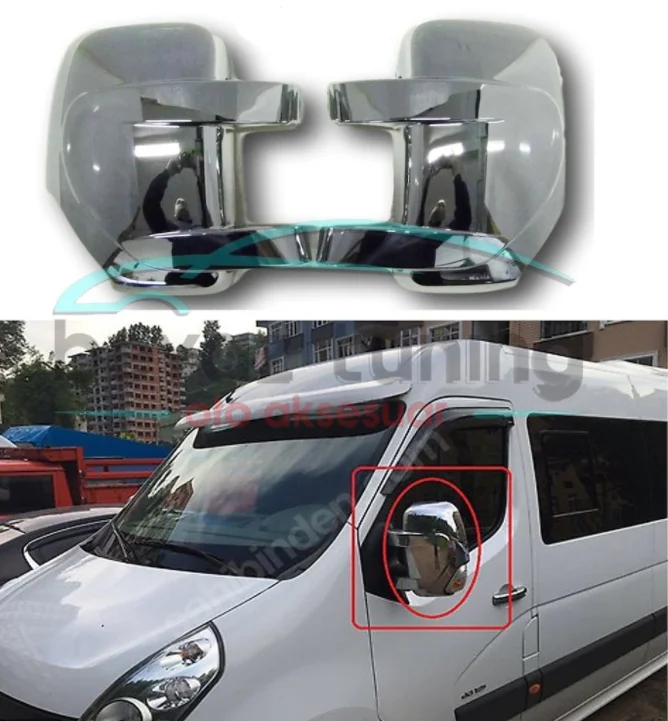 

For Renault Master 2011-2019 Mirror Cover 2pcs ABS Chrome Stainless Chrome High Quality Fully Compatible Rearview Cover Durable