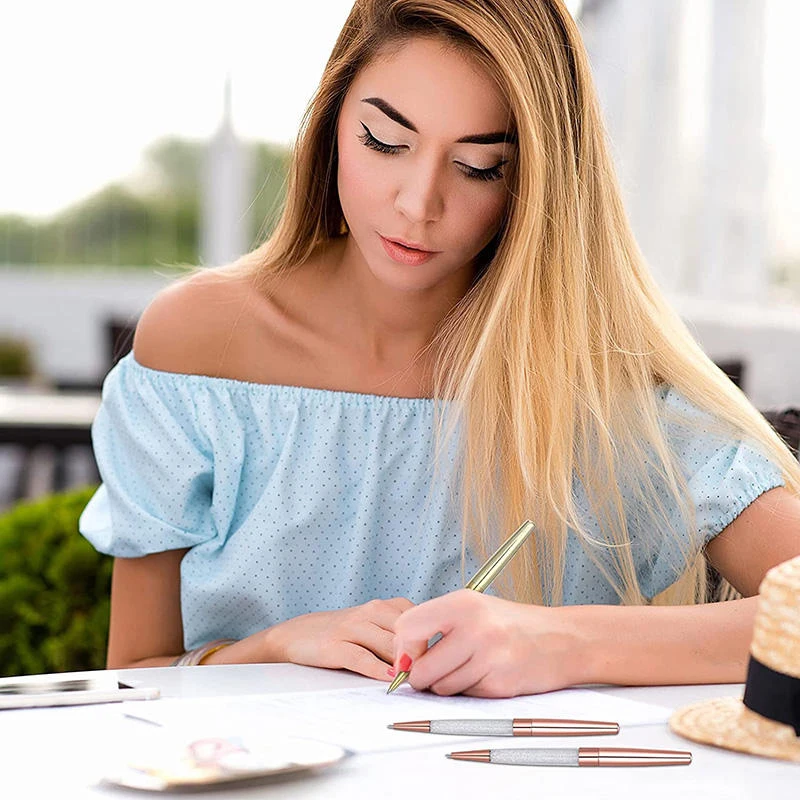 Penna roller da 12 pezzi penne a sfera con inchiostro nero cancelleria e forniture per ufficio