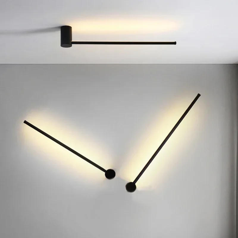 Applique Murale LED au Design Moderne, Disponible en Noir et en Or, Luminaire Décoratif d'Nik, Idéal pour un Salon, une Chambre à Coucher