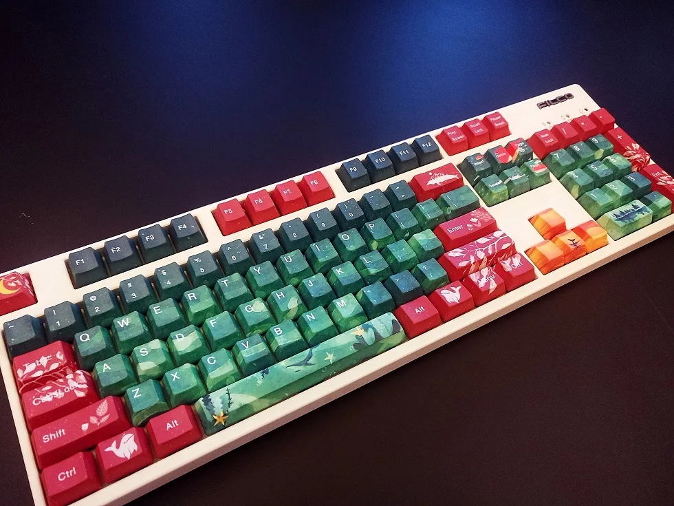 [Ocean A] Tastiera meccanica sublimatica bifacciale personalizzata PBT, copritasti OEM