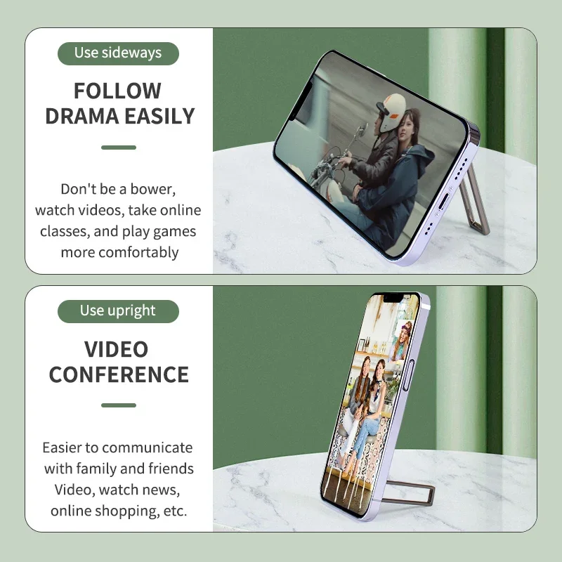 Universal Mini Metal Folding Mobile Phone Holder Stand Aluminum Alloy Invisible Portable Stand Bracket Desktop Phone Holder