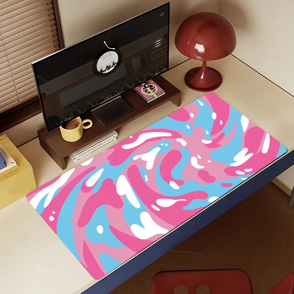 Art Liquid Swirl Abstract Gaming Mouse Pad Anti‑Slip Rubber Base Large PC Keyboard Laptop Desk Mat for Office Student Home