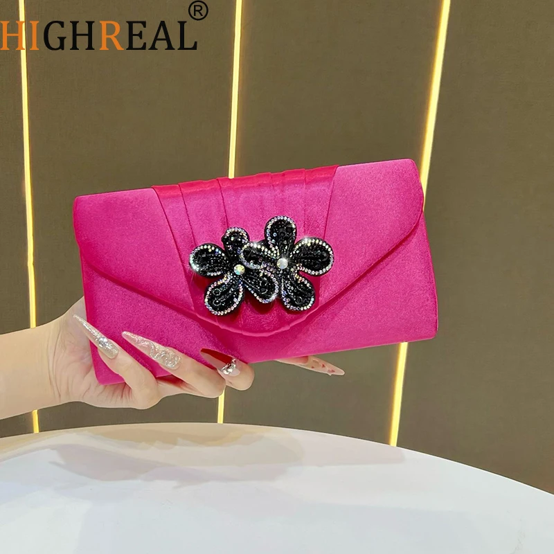 

Diamond Dinner Bag Premium Satin Celebrity Shoulder Crossbody Bag Fashion Party Ladies Clutch Bag