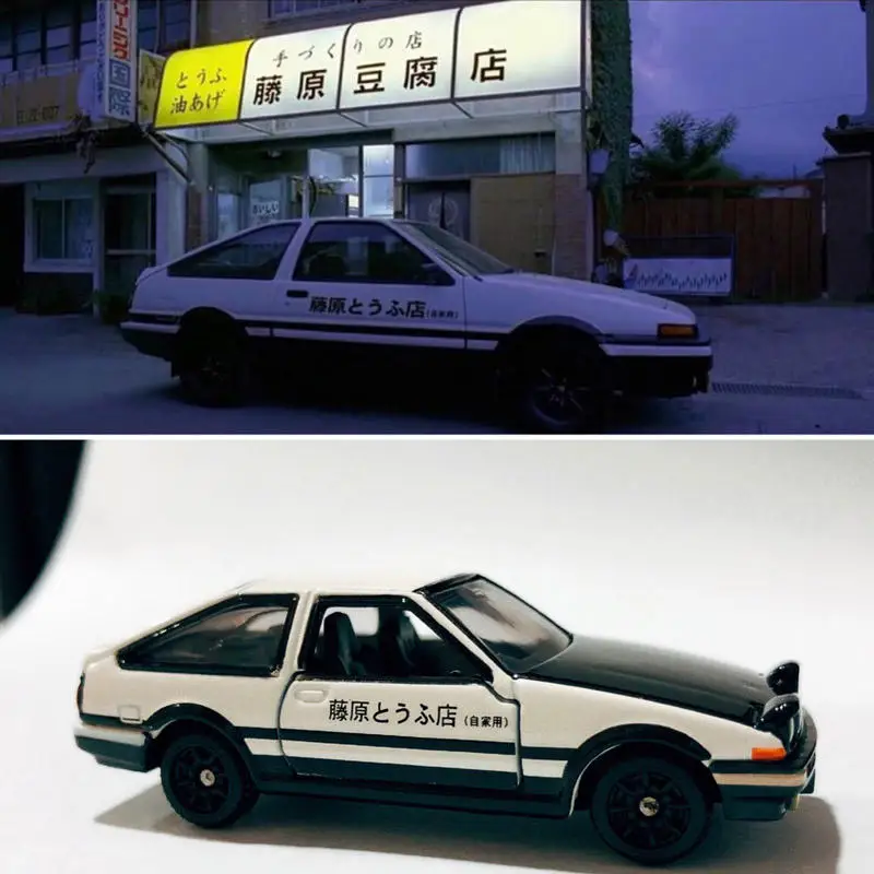 TOMY-Inicial D Toyota AE86 Supra RX7 GTR Modelo de carro de liga, dietas e veículos de brinquedo, modelo em miniatura para crianças