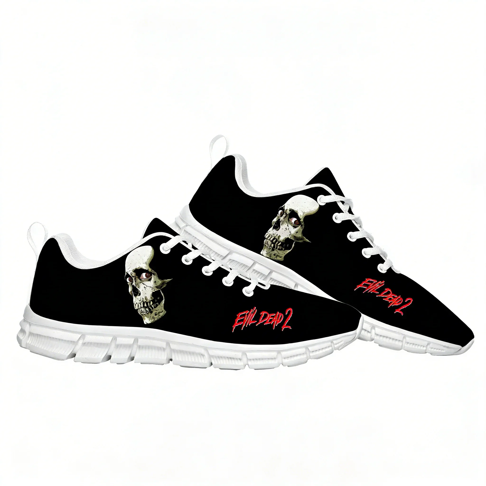 

Кроссовки Evil Dead II для мужчин, женщин и подростков, индивидуальные спортивные туфли высокого качества, персонализированные повседневные кроссовки с принтом, обувь на заказ
