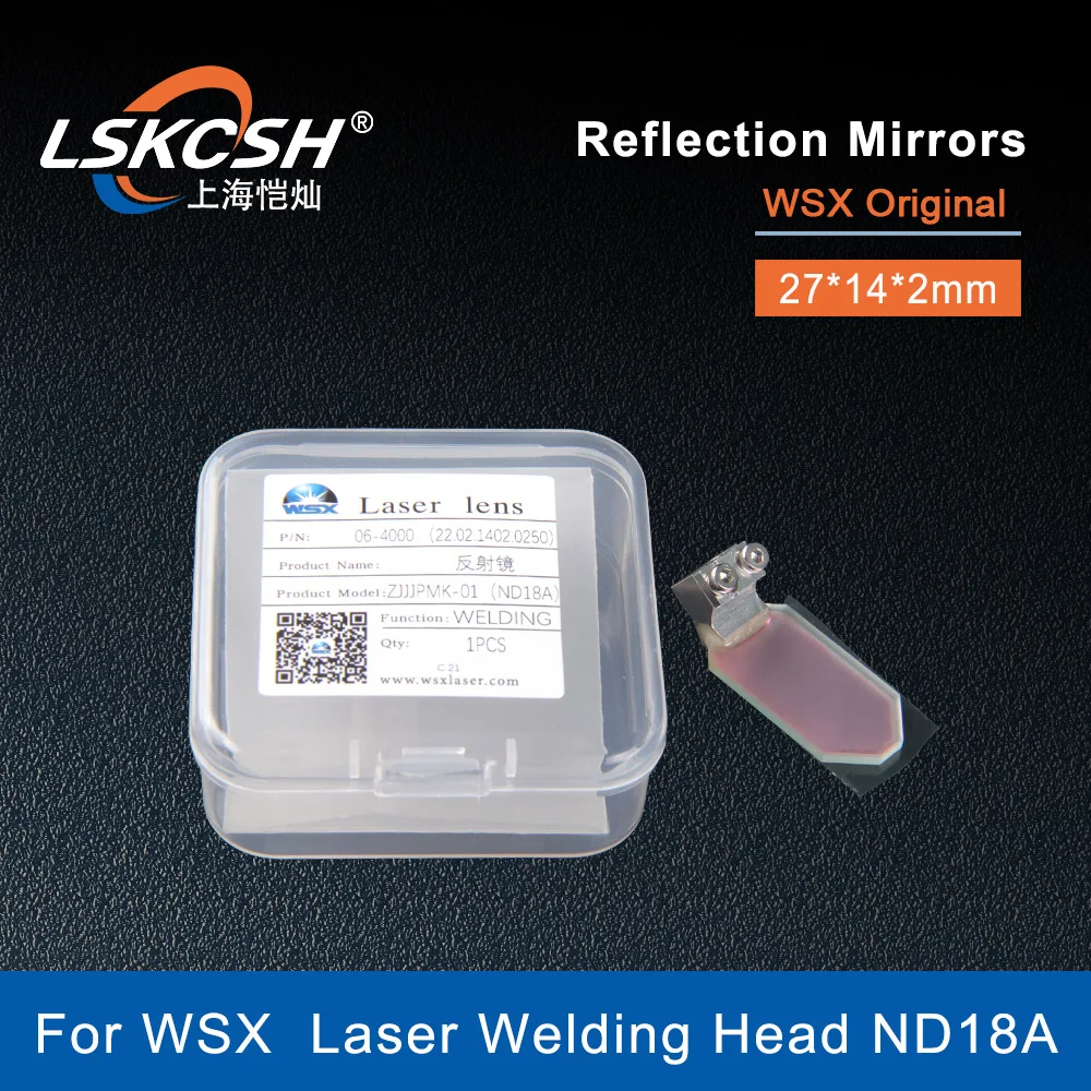 Imagem -06 - Lente Reflexiva a Laser Lskcsh Espelhos de Reflexão com Suporte 27x14x2 mm para Cabeça de Solda a Laser Wsx Nd18a Original Atacado