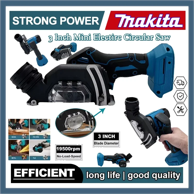

Makita 3Inch Mini Brushless Electric Circular Saw Cordless Rechargeable Handheld Electirc Cut Off Grinder Tool 18V Battery