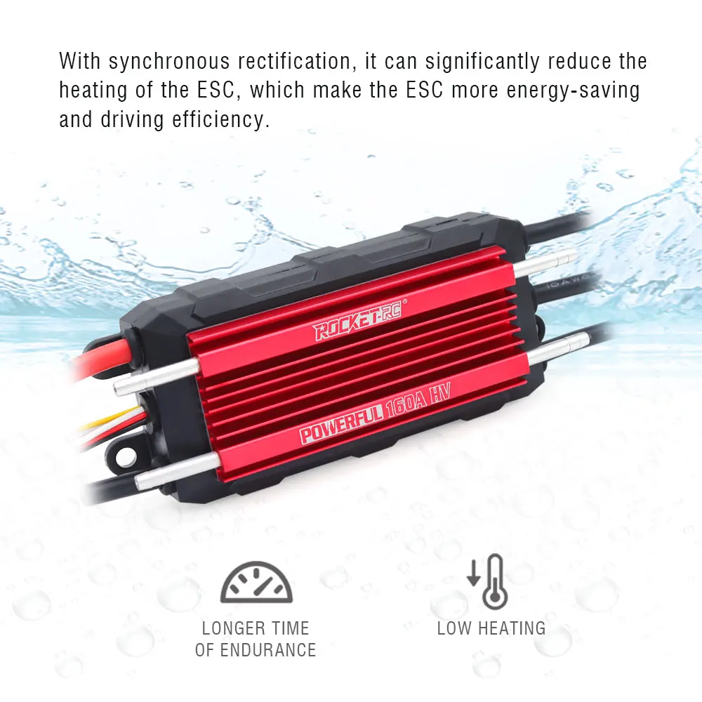 ROCKET-RC POWERFUL BOAT ESC/ESC-HV 70A/90A/105A/130A/130A HV/160A HV/200A for RC Boat